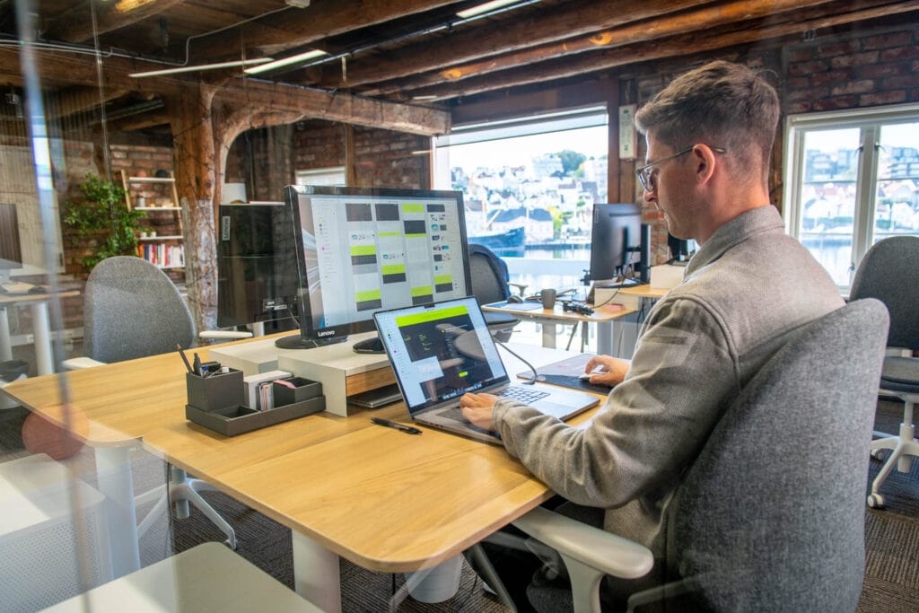 Joe working at Project Neon